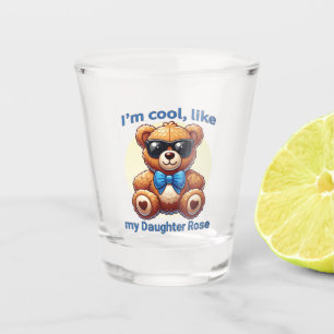 Copo De Shot Sou Legal Teddy Bear com Arco Azul Personalizável