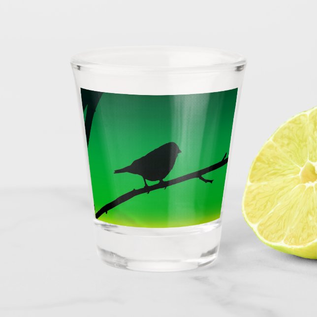 Copo De Shot Sparrow Silhouette On Limonene (Frente)