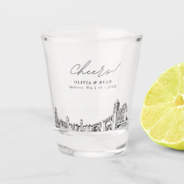 Copo De Shot Spokane Wedding Favorece Chefias Personalizadas