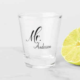 Copo De Shot Sr. Casal de casamento Script Add Name