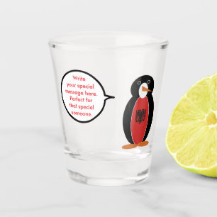 Copo De Shot Sra. Pinguim Personalizada Albânia