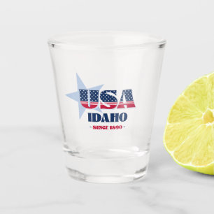 Copo De Shot Stars, Stripes e Idaho 1890 Shot glass
