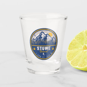 Copo De Shot Stowe Mountain Vermont Retro Sunset Ski Souvenir