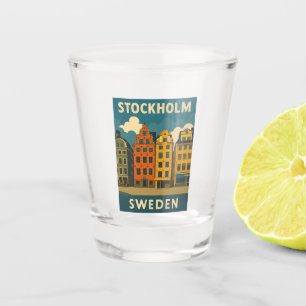 Copo De Shot Suecia de Estocolmo Antiga Viagens vintage