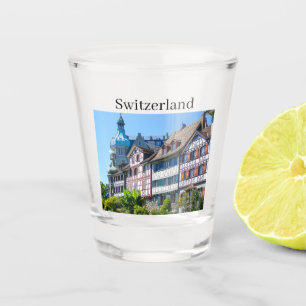 Copo De Shot Suiça típica Casas de Souvenir