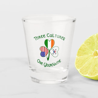 Copo De Shot Sul-Coreano - Irlandês Flag Shamrock Personal