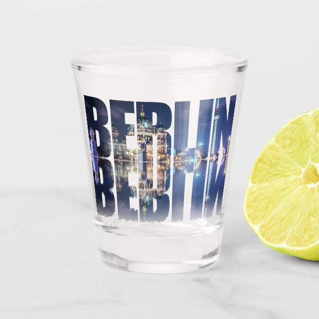 Copo De Shot Sumário de texto de Berlim (Frente)