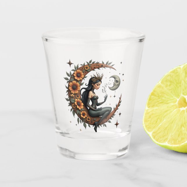 Copo De Shot Sunflower Crescent Queen  (Frente)