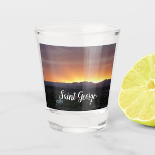 Copo De Shot Sunrise sobre Ruas. George Utah Landscape