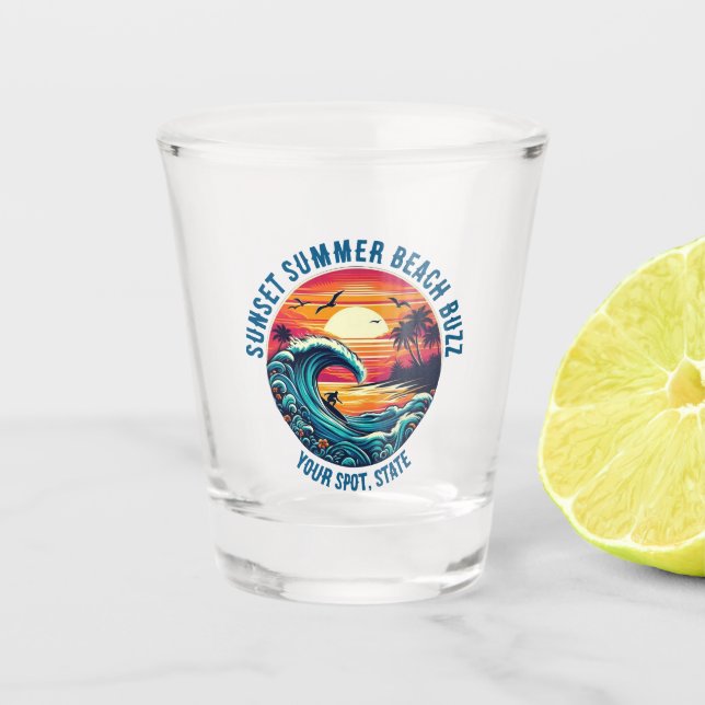 Copo De Shot Sunset Summer Beach Buzz- (Frente)
