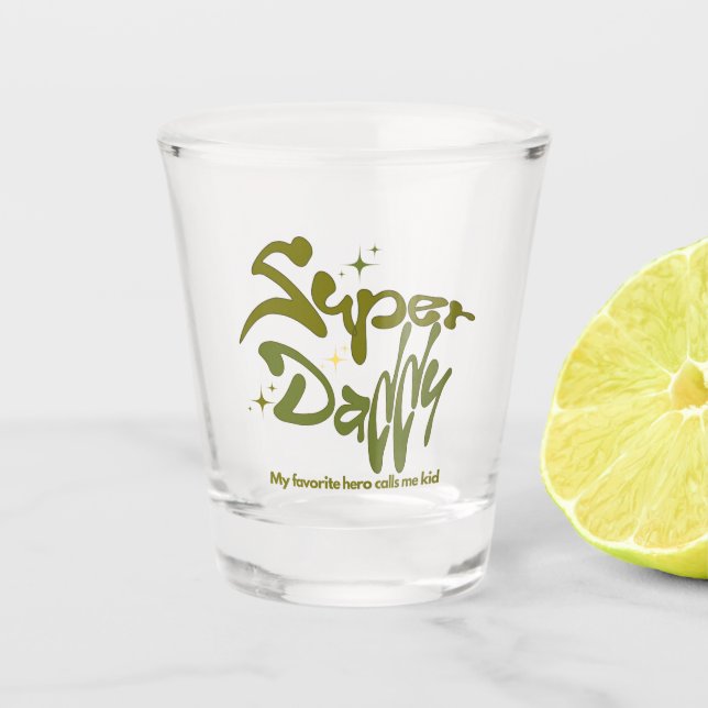 Copo De Shot Super Pai Herói para Crianças (Frente)