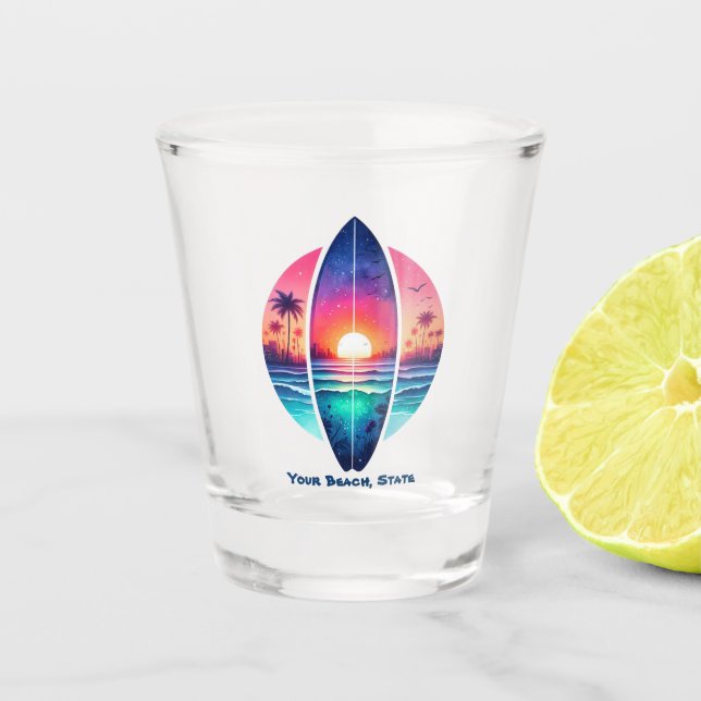 Copo De Shot Surfboard no Sunset (Frente)