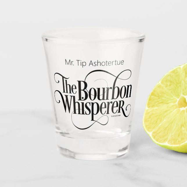 Copo De Shot Sussurrador de Bourbon (personalizado) (Frente)