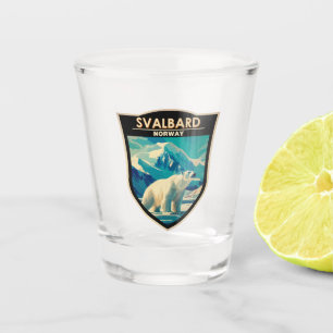 Copo De Shot Svalbard Norway Polar Bear Viagem Art Vintage