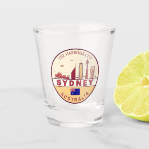 Copo De Shot Sydney Austrália City Skyline Emblem