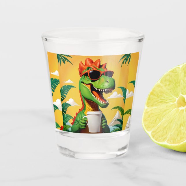 Copo De Shot T-Rex Dinossaur Engraçado (Frente)
