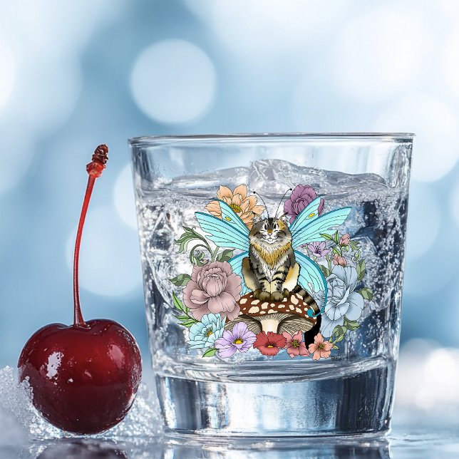 Copo De Shot Tablet Fairy Cat Mushroom Floral (Criador carregado)