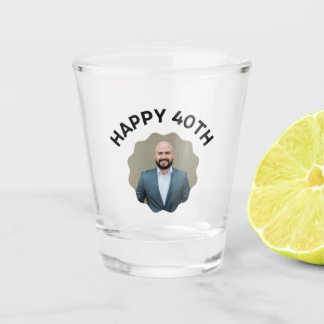 Copo De Shot Taça de Foto com Texto Personalizado para Aniversá