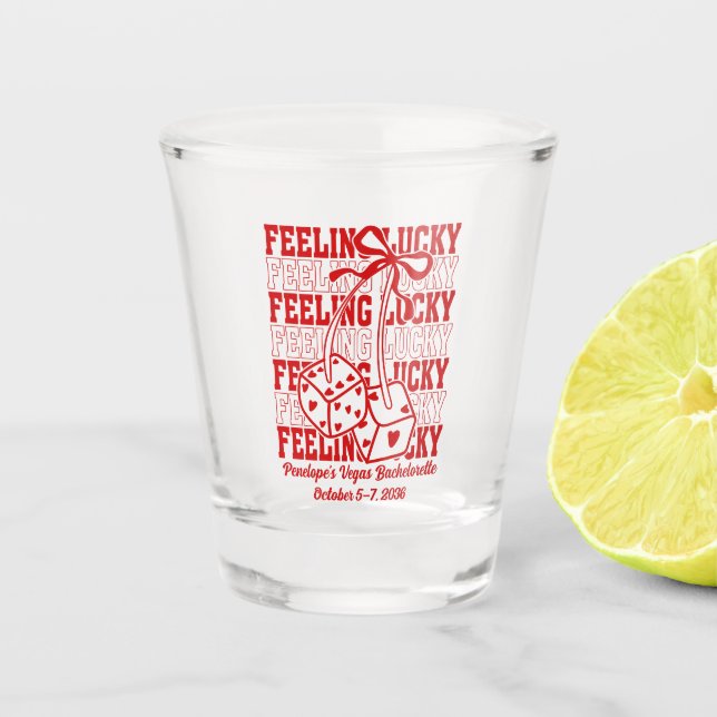 Copo De Shot Taça de Shot para Despedida de Solteira Lucky in L (Frente)