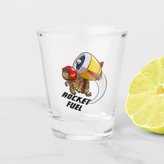 Copo De Shot Tartaruga Engraçada Combustível Foguete Jato Voado (Frente)