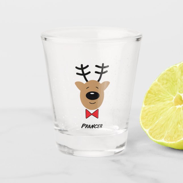 Copo De Shot Team Reindeer - Prancer (Frente)