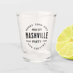 Copo De Shot Tema do País de Vidro do Partido Nashville