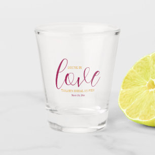 Copo De Shot Tema Floral Rosa Chá de Noiva
