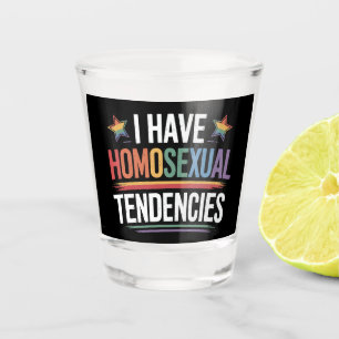 Copo De Shot Tenho Tendências Homossexuais Orgulho da Comunidad