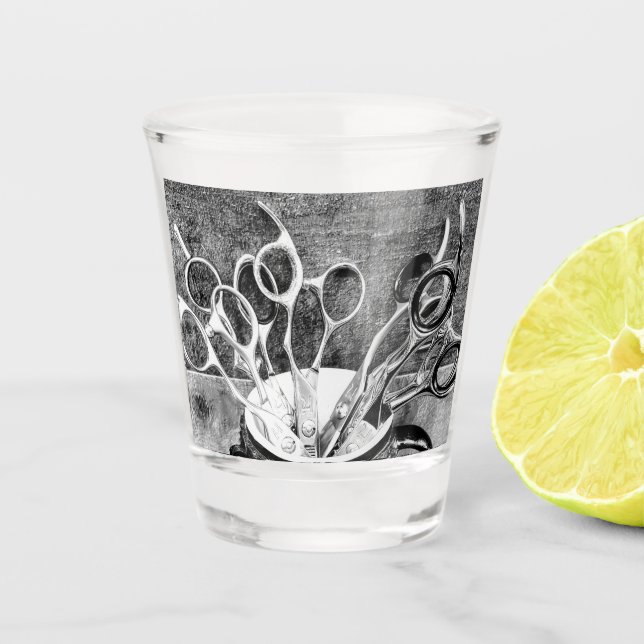 Copo De Shot Tesoura Hair Stylist - Ferramentas do Comércio (Frente)