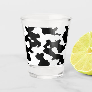 Copo De Shot Teste padrão da vaca preto e branco