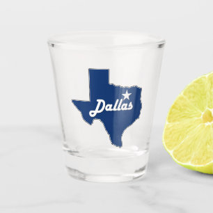 Copo De Shot Texano divertido de Mapa de Estado de Dallas Texas