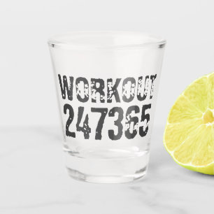 Copo De Shot Texto desgastado e riscado Treino 247365 azul