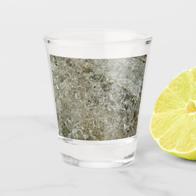 Copo De Shot Textura de Abstrato de gelo glacial (Frente)