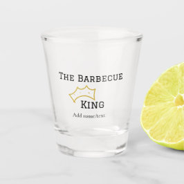 Copo De Shot The Barbecue king crownadd name text cooking best 