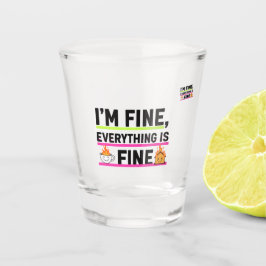 Copo De Shot The Ultimate "I'm Fine" Labels Shot Glasses