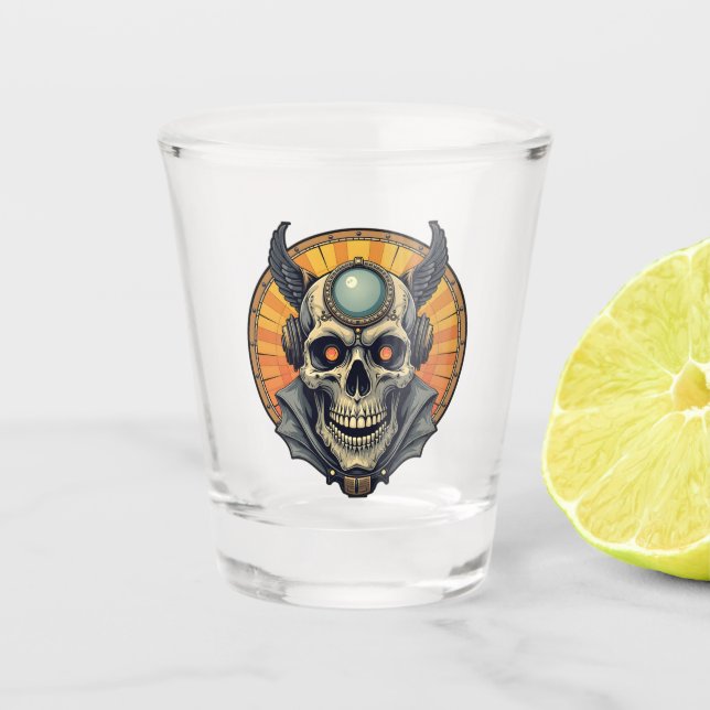 Copo De Shot The winged skull.  (Frente)