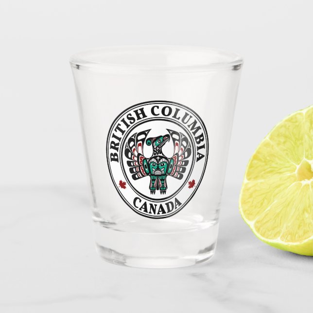 Copo De Shot Thunderbird Negra-Americana de Arte Negra (Frente)