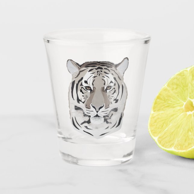 Copo De Shot Tiger, tiger face, symbol of 2022  (Frente)