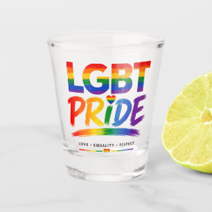 Copo De Shot Tipografia Arco-íris Orgulho LGBT