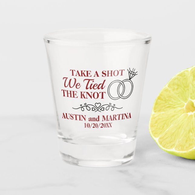 Copo De Shot Tire Uma Foto Que Nós Amarramos O Nó (Frente)