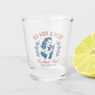 Copo De Shot Todos os americanos Red White e Boujee