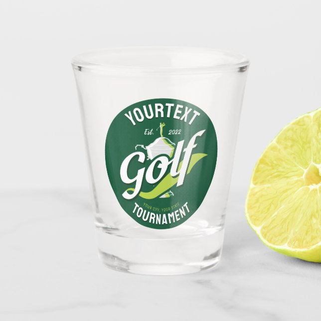 Copo De Shot Torneio de Golfe do nome Pro Golf Torphy Golfing (Frente)