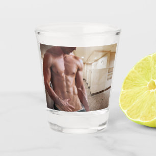 Copo De Shot Torso masculino musculoso sem camisa do SlipperyJo