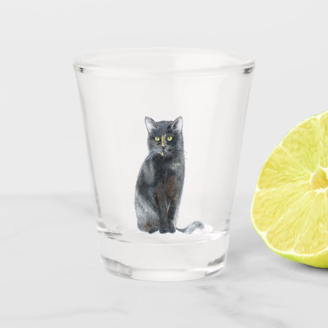 Copo De Shot Tortoise Shell Kitty Cat (Frente)