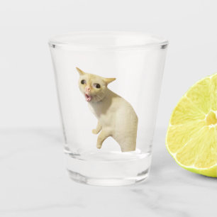 Copo De Shot Tosse Vidro Tosse Memória de Gato