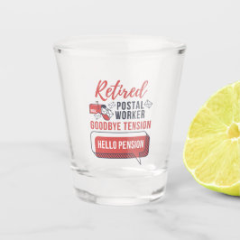 Copo De Shot Trabalhador de Correio do Correio aposentado com g