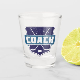 Copo De Shot Treinador de Hockey, Shield, Azul,