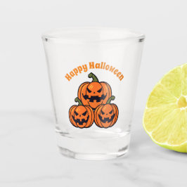 Copo De Shot Três abóboras de jack o'lantern