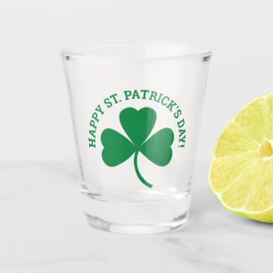 Copo De Shot Trevo do verde do dia de St Patrick feliz