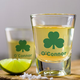 Copo De Shot Trevo Verde Irlandês Nome Personalizado